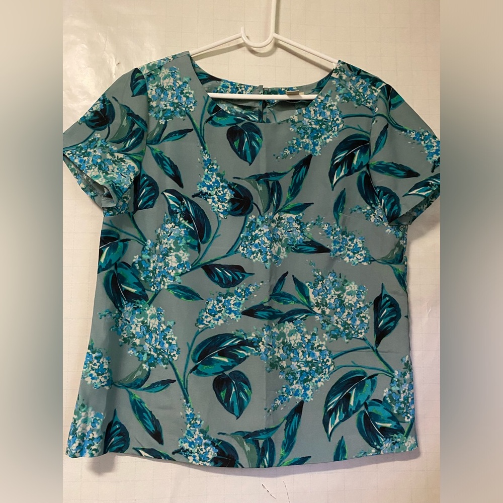 J crew floral blouse